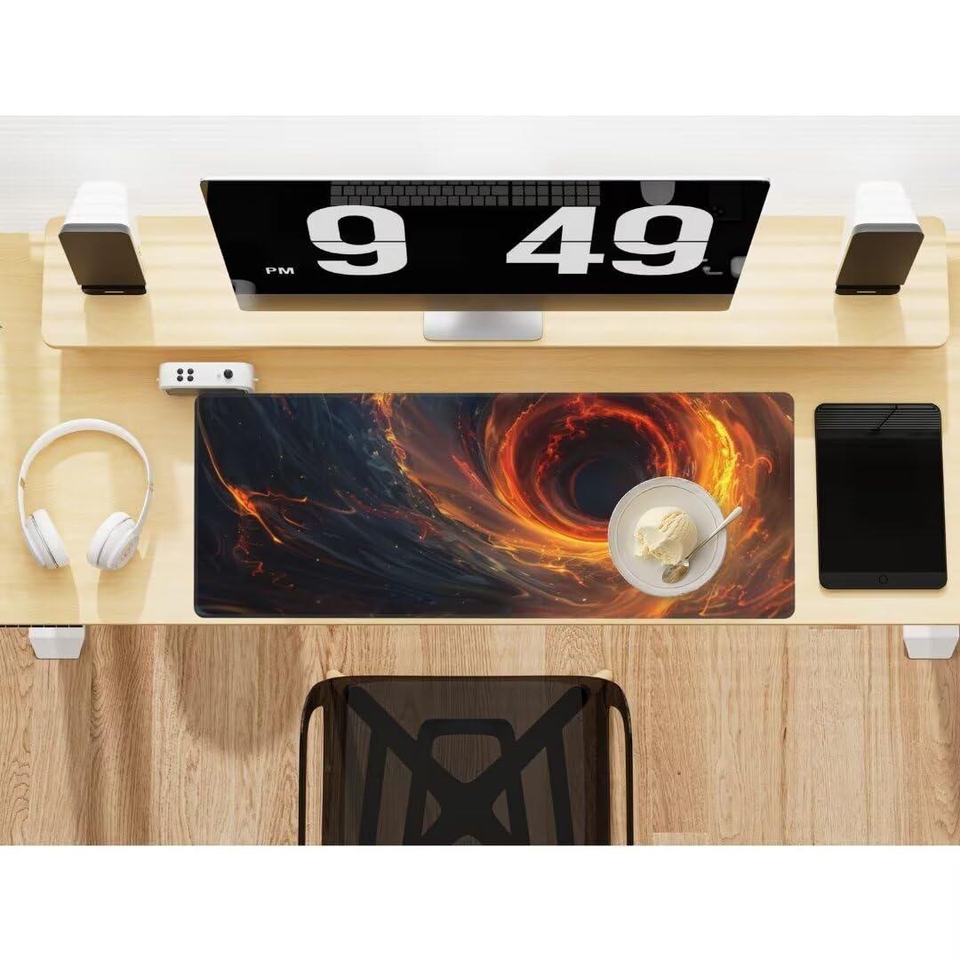 Wszechświat podkładka pod mysz 150 x 80 cm, duża podkładka pod mysz, do gier, wodoodporna podkładka pod mysz Galaxy XXL, gamingowa podkładka pod mysz z antypoślizgową gumową podstawą podkładki pod