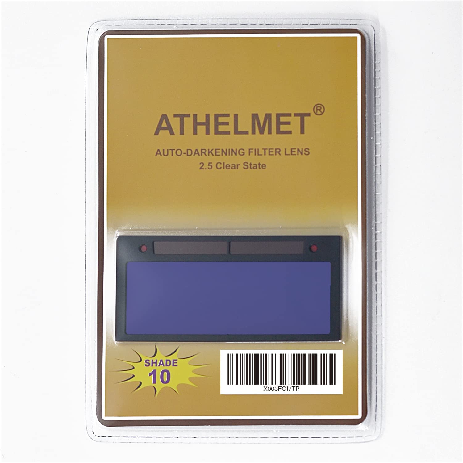 2.5 Clear State Shade 10 Auto Darkening Welding Lens – Replacement True Color Filter Lenses for Welding Helmet – Fits Mask 2x4 1/4 Welding Hoods