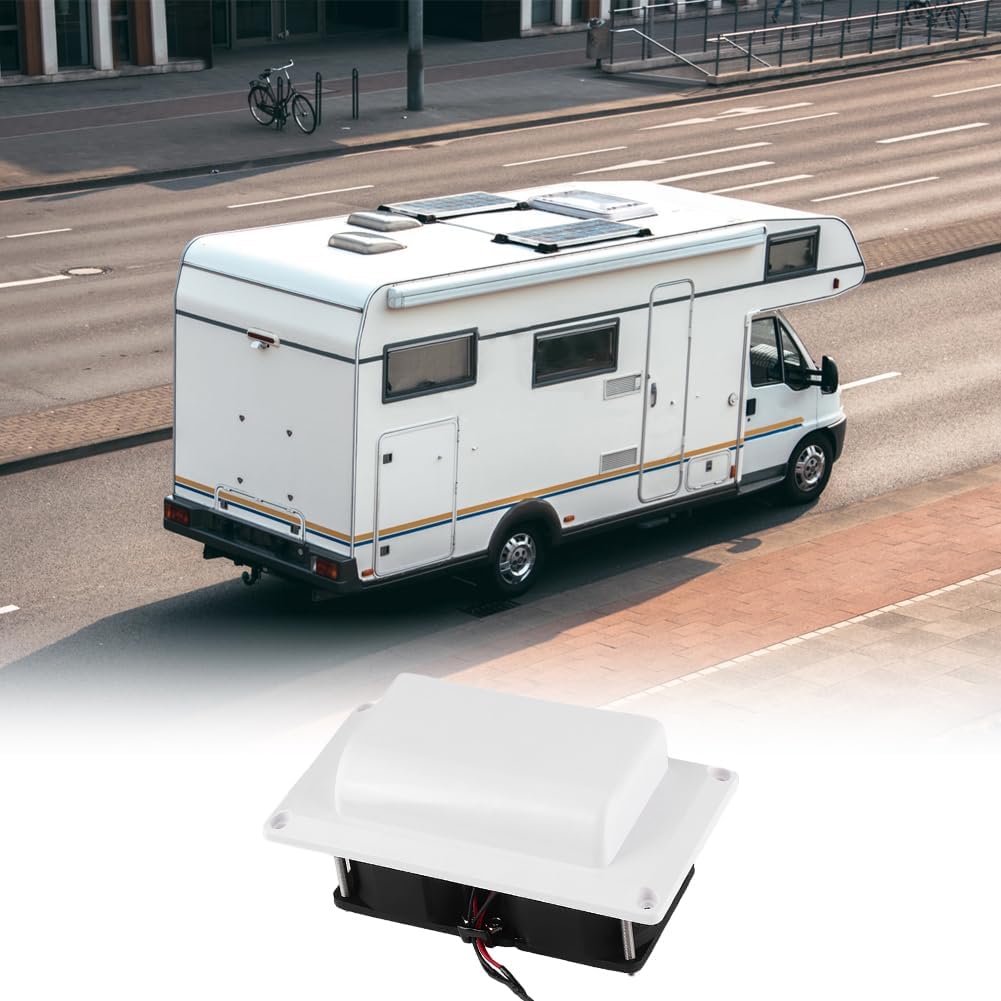 Joyzan Ventilateur D'aération Latéral, Camping Car Grille Ventilation | Aération Intérieure 12V Ensemble Extraction Caravane Remorque Vis Montag Travail Silencieux évent Air 15W RV échappement Côté