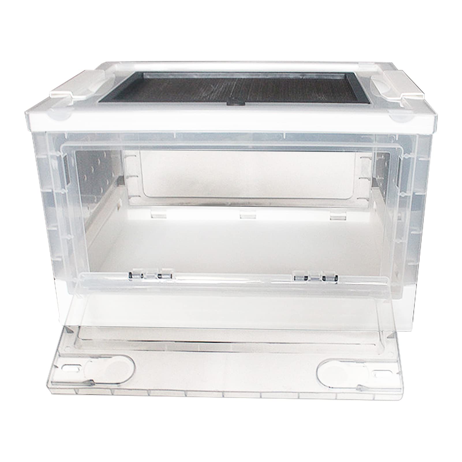 Terrarium en verre pour reptile, récipient sûr et transparent, pour habitat de reptile avec porte coulissante supérieure, cage de protection pour habitat de 15119 pouces