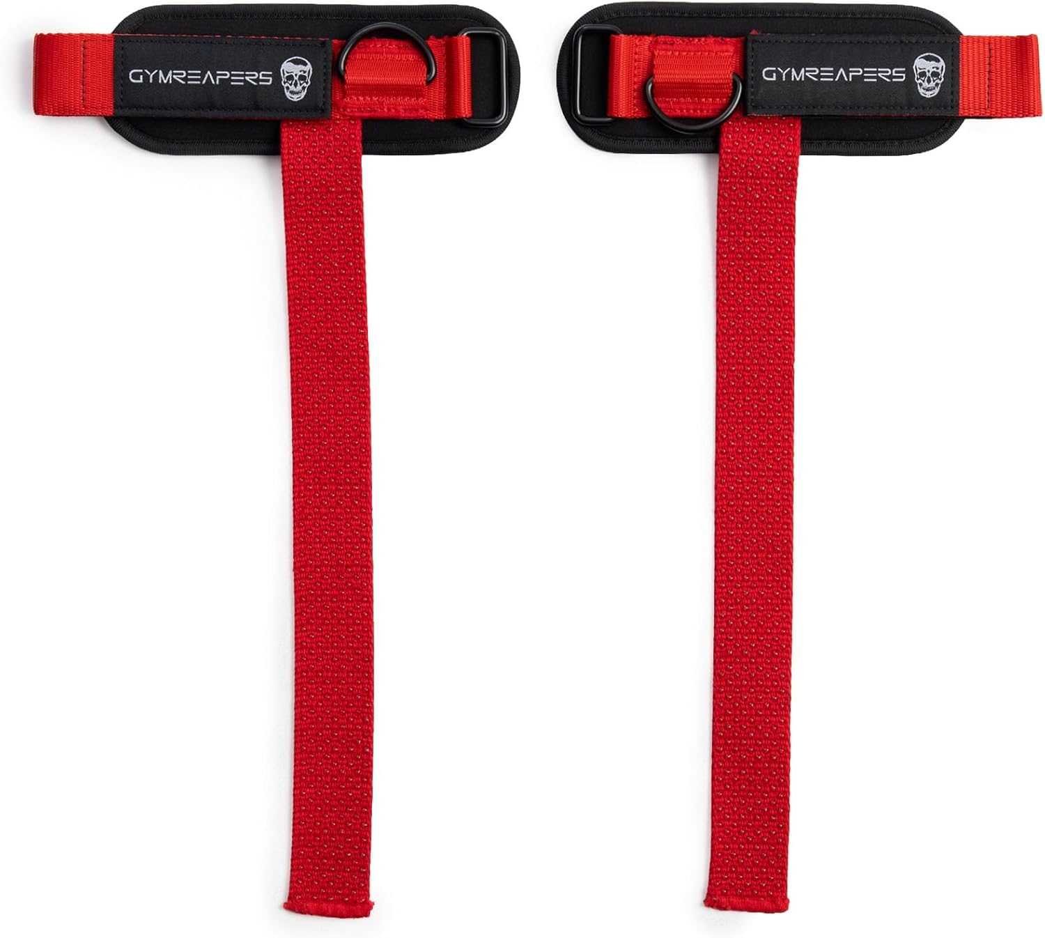 Gymreapers GripLink Weight Lifting Straps with Heavy Duty D-Ring and Non-Slip Silicone Grip Bead, Padded and Adjustable Support for Deadlifts