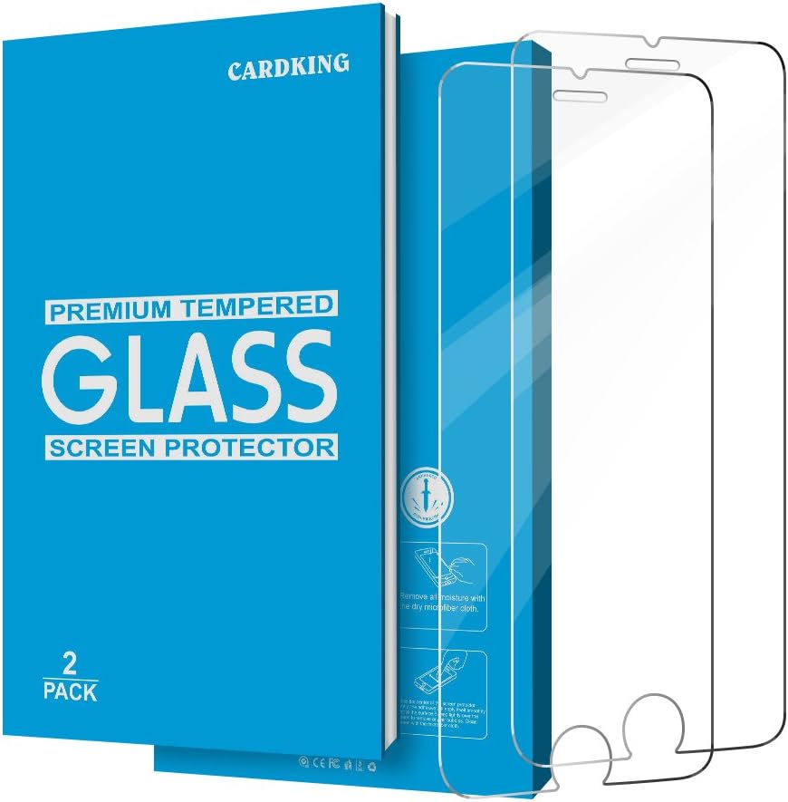 iPhone 6s Plus Screen Protector, iPhone 6 Plus Screen Protector by Cardking | [Tempered Glass][Crystal Clear][Bubble Free]+[Protect iPhone Plus Screen]+[2 Pack]