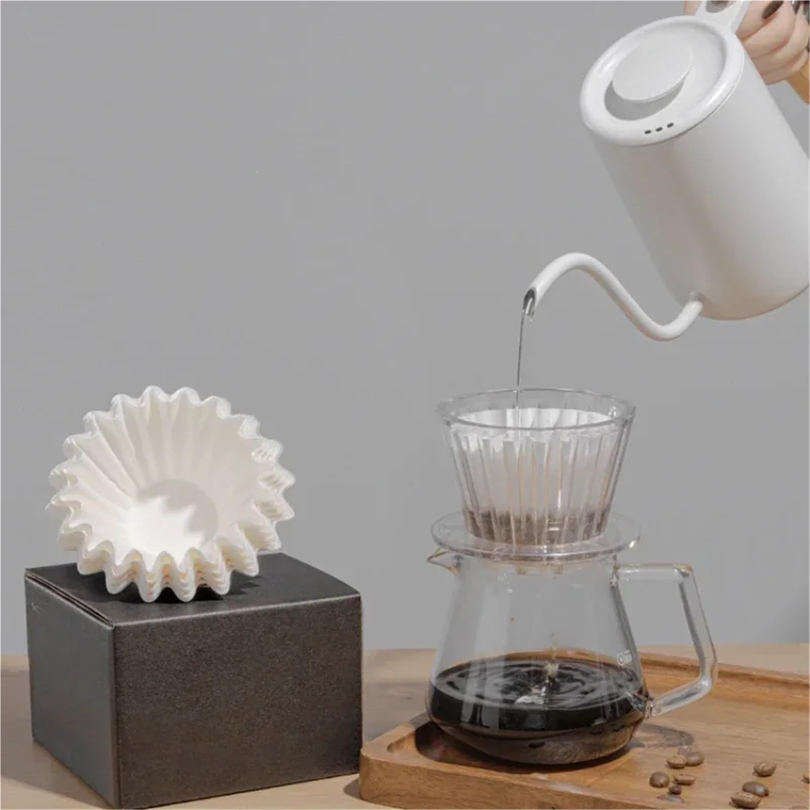 400 filtros de café for verter sobre el, for 1 o 2 tazas, con forma onda Para Hogar Cocina(Coffee)