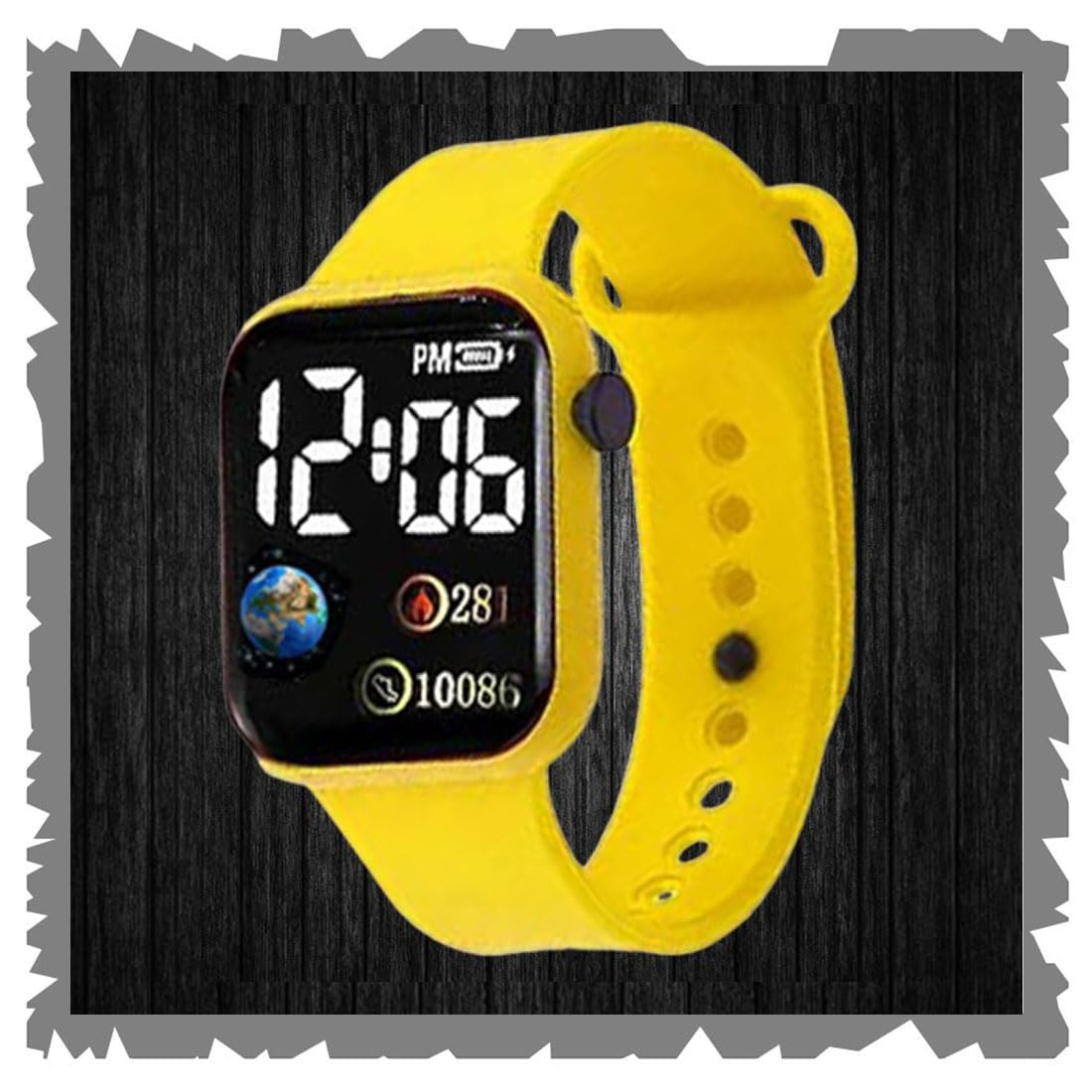 MAHI Trendz Luminous LED Display Fashionable Children Digital Watches Waterproof Sports Square Led Watch for, Boy & Baby Girls-Digital Watch for Kid (Yellow) (B0CJ734K3L) Amazon Price History, Amazon Price Tracker