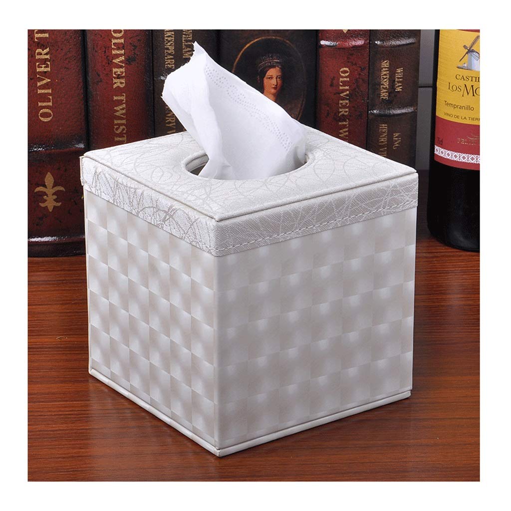 VHJdtE Tissue boxes, Simple Tissue Box, Household Living Room and Bedroom Roll Paper(White Shell Pattern)