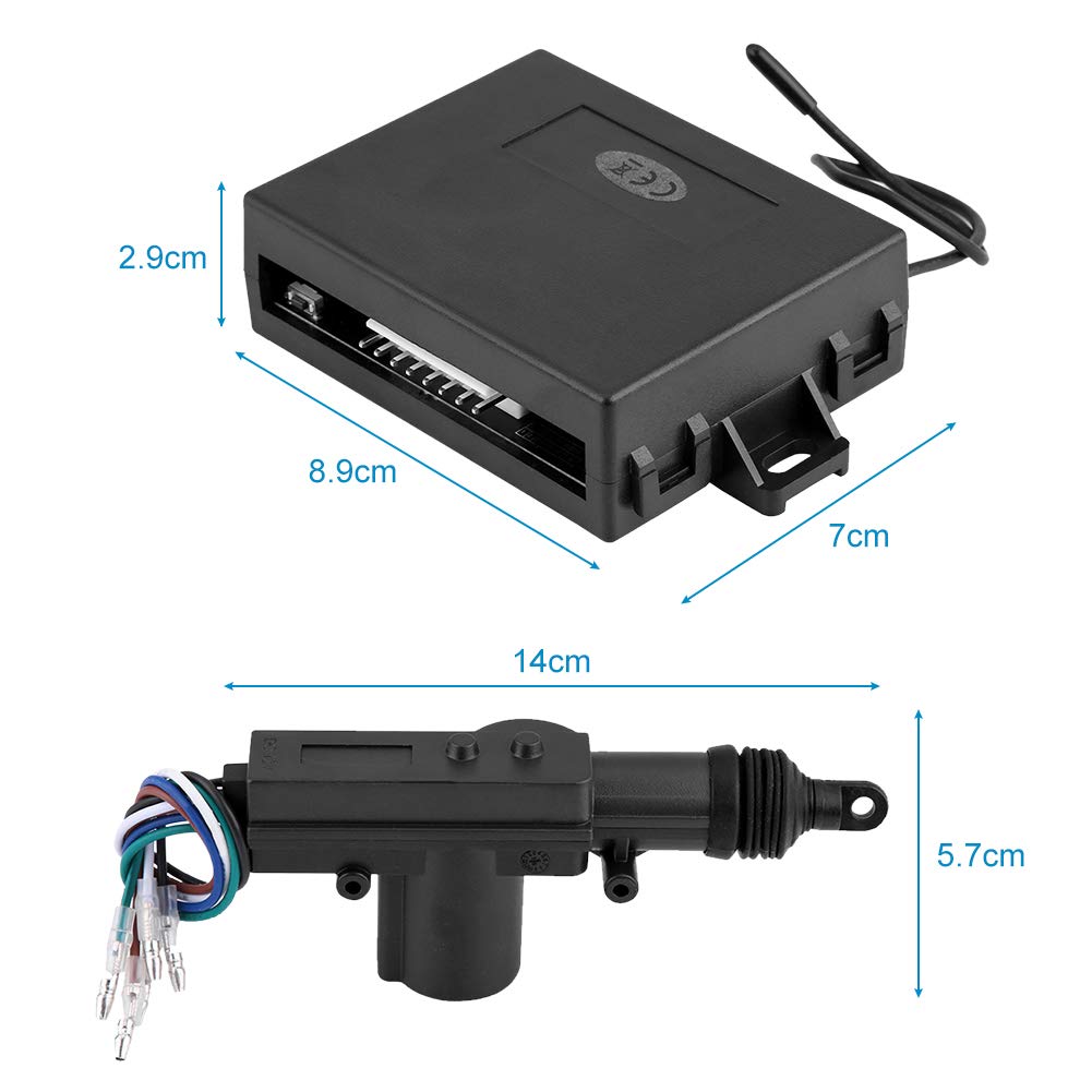 Universal Auto Türschloss Keyless Entry System Zentralverriegelung Fernbedienung Kit mit 2 Klappschlüssel, Fernbedienung, Zentralverriegelung nachrüsten, Kit mit Kofferraum-Entriegelungsknopf