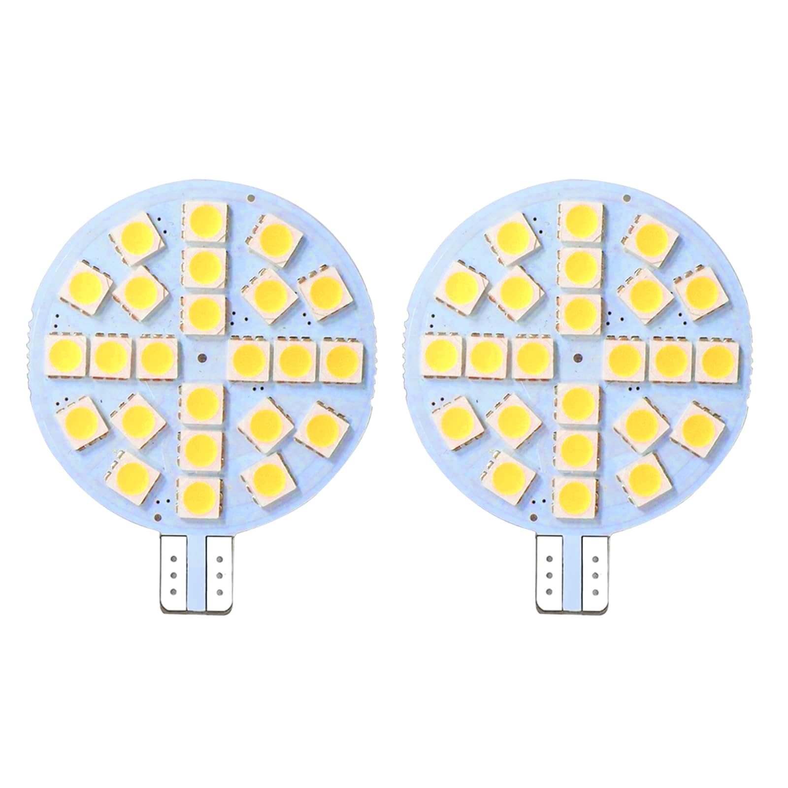 GRV T10 921 194 żarówka LED 24-5050 SMD lampa super jasna AC 12 V / DC 12 V - 24 V łódź Iandscaping sufit kopuła oświetlenie wewnętrzne ciepła biel (2. generacji) opakowanie 2 szt.