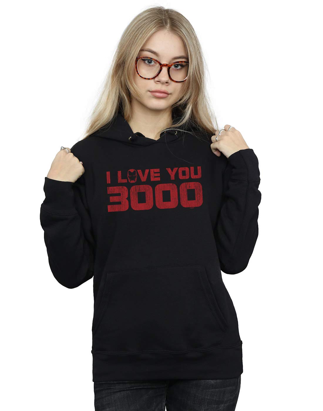 Marvel Womens Avengers Endgame I Love You 3000 Distressed Hoodie