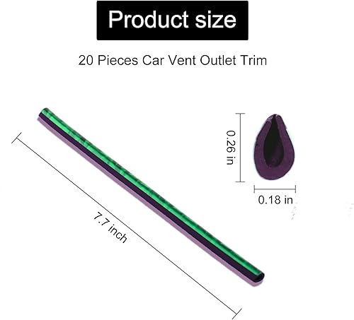 Miniatura 2 de LivTee Bling - Moldura de salida de aire para automóvil, 10 tiras de decoración de aire acondicionado para automóvil, accesorios interiores de