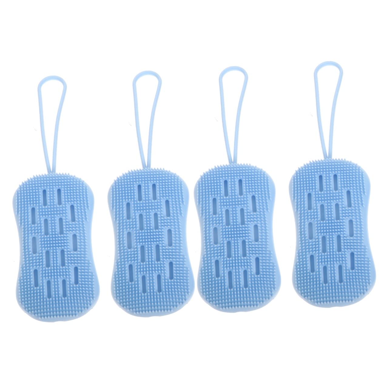 FOMIYES 4piezas Cepillos De De Exfoliantes De Guantes De Masaje Doble Cara Para Baño y Cuidado Corporal
