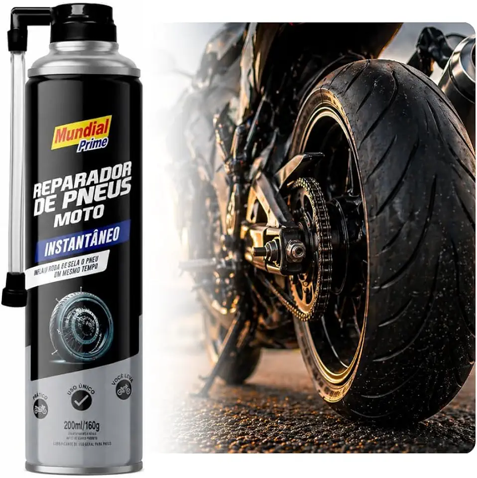 Reparador de pneus para motos e bicicletas emergencial repara pneu furo emergencias