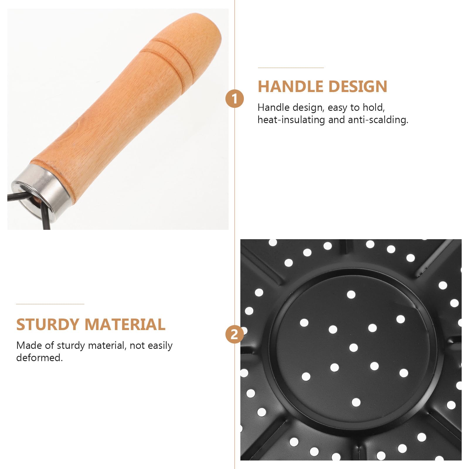 BEBEMOKO Lot de 2 tapis à café avec poignée en bois pour protection