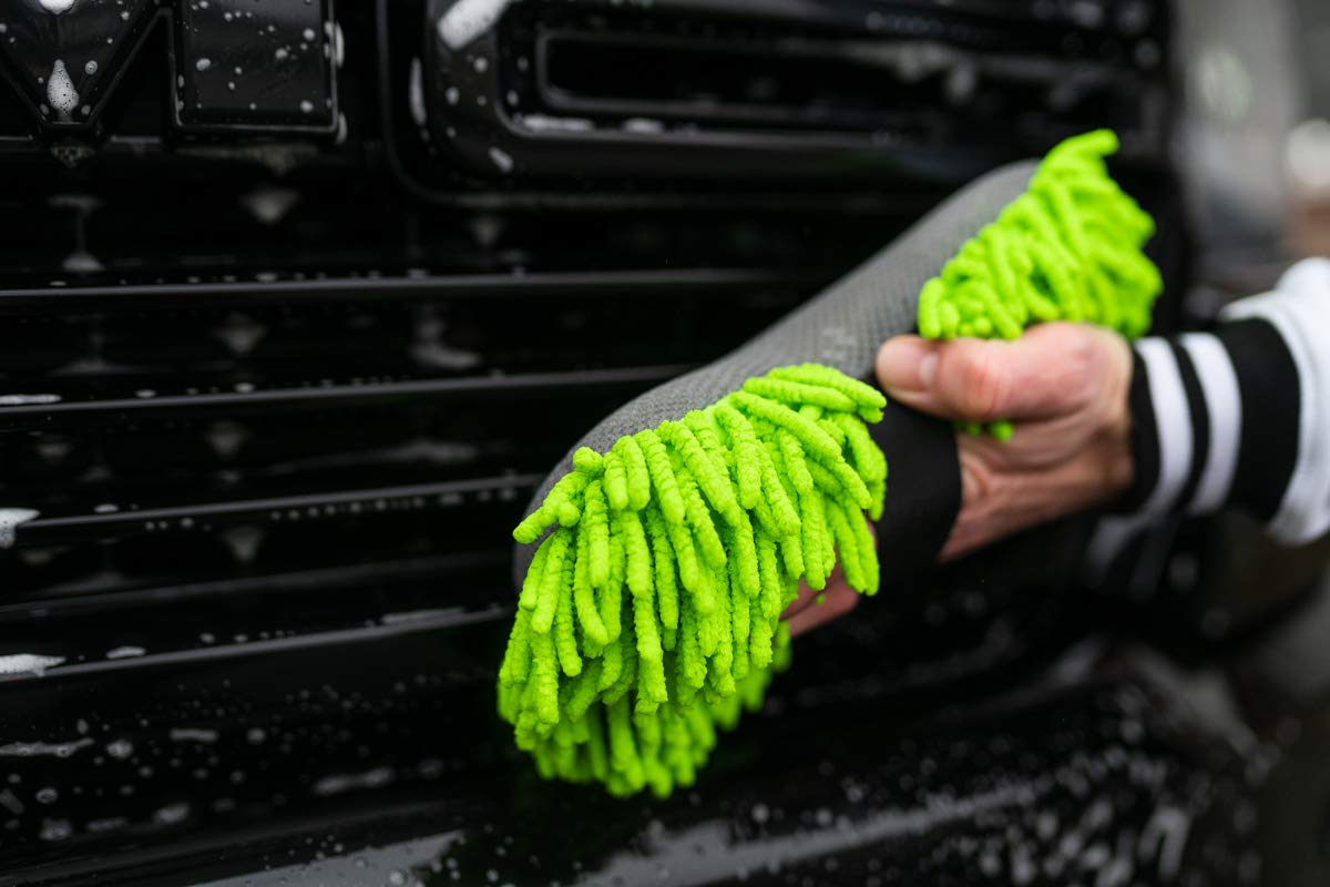 detailmate Koch Chemie Auto Foam Set Koch Chemie Green Star 1L + Gentle Snow Foam 1L + Nuke Guys: medidor, pulverizador, espuma, alfombrilla de detalle: 2 paños microfibra, esponja insectos y lavado