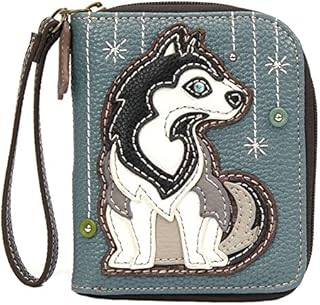 Chala Husky Zip-Around Wallet/Wristlet Husky Mom, Rescue, Accessories