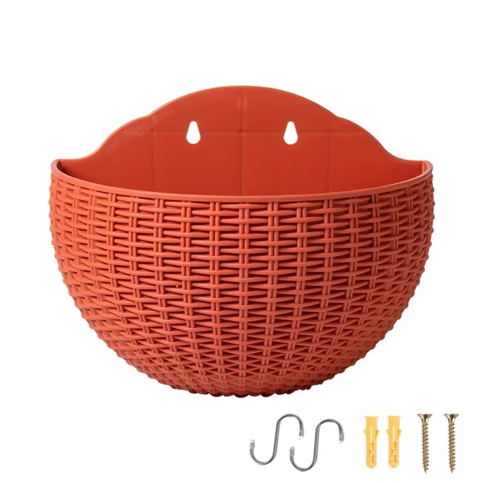 Wall Mounted Vase Rattan Weaving Wall Hanging Flower Pot