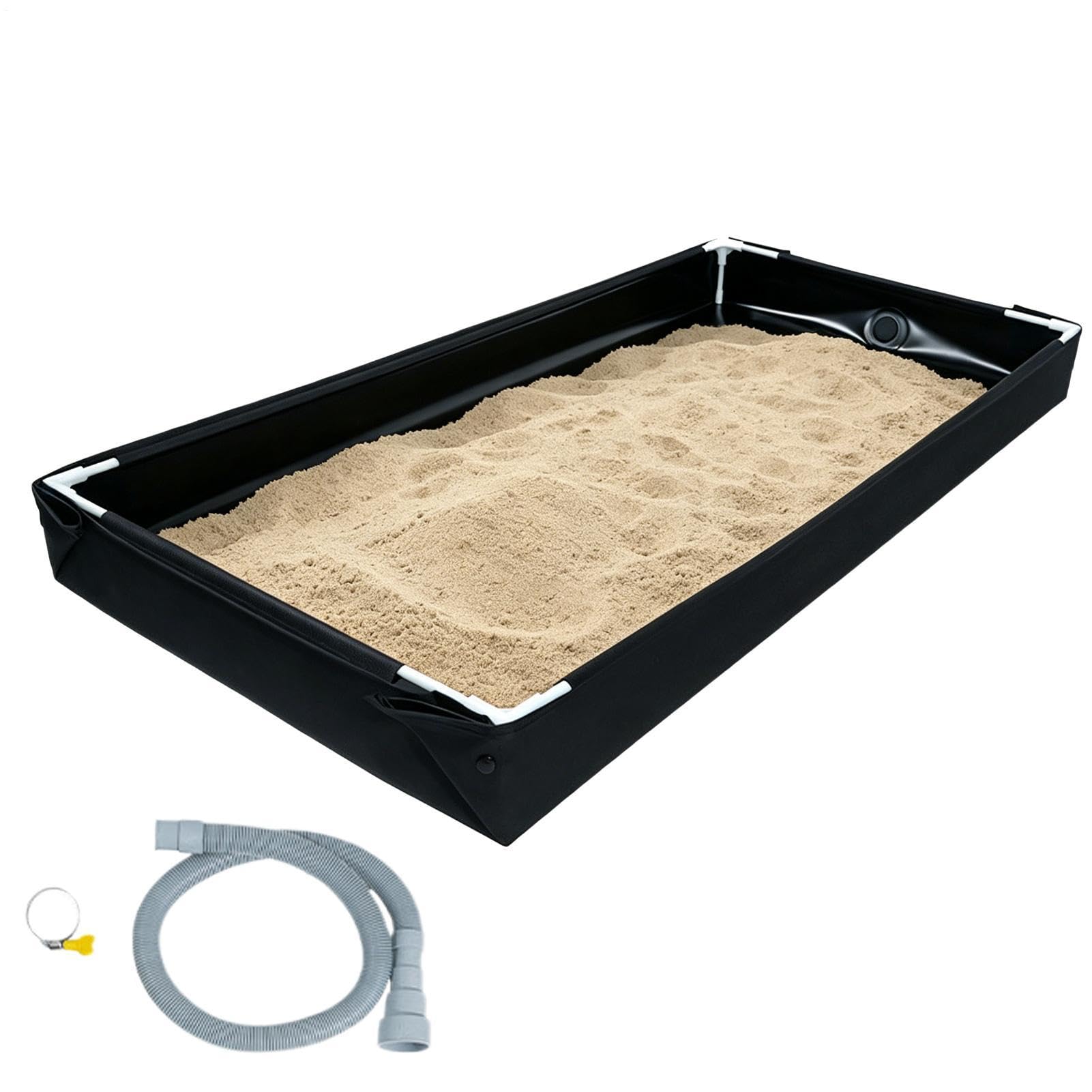 Sandbox for Kids Outdoor Water Play with Detachable Drain Pipe