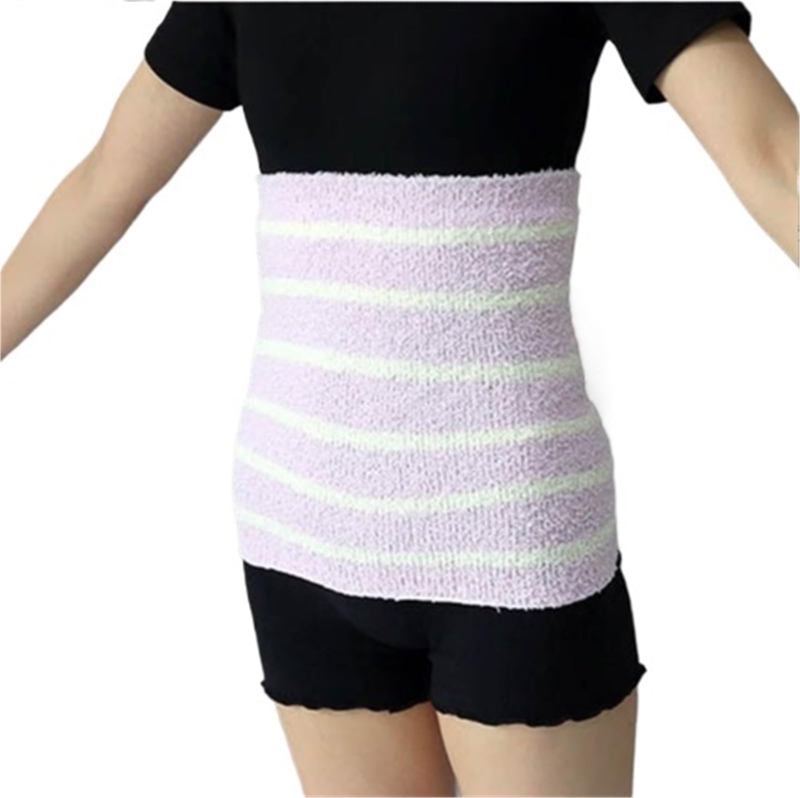 Faja Lumbar Cinturón Unisex Cálido Y Suave, Cinturón Cálido, Cinturón Elástico For Cintura Inferior Cinturón Apoyo Lumbar(Purple,M)