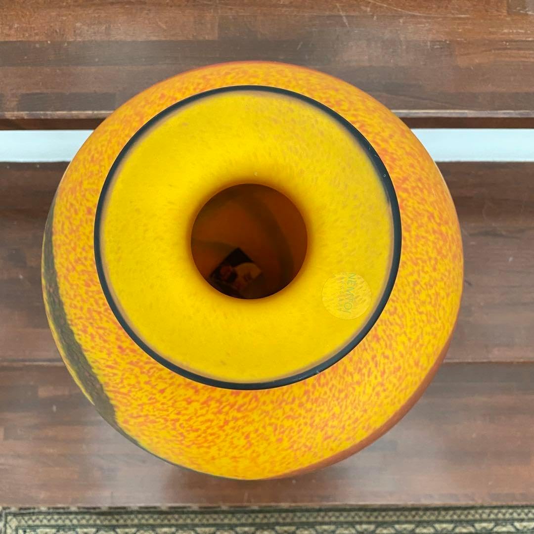 ヴィンテージ イオアン ネムトイ アート ガラス 卵型花瓶ガラス花瓶