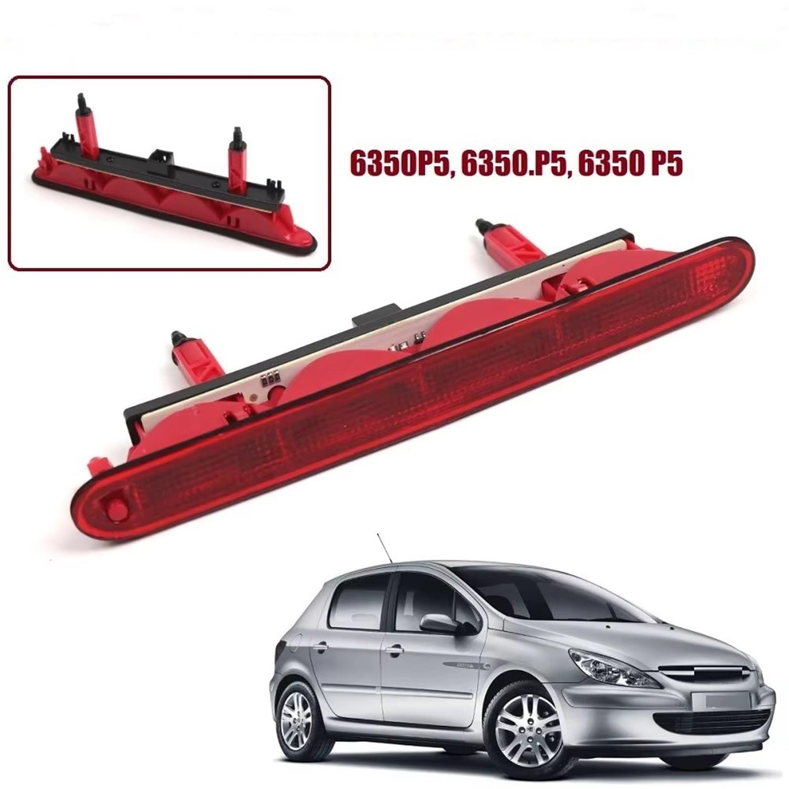 Compatible Con Peugeot Para 307 Hatchback 2001 2002 2003 2004 2005 2006 2007 2008 Luz Freno Trasera Para Alto Nivel Luz Freno Montaje Para Alto
