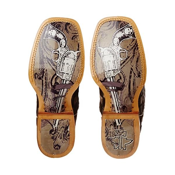 Tin Haul Shoes Men's Gun Metal Check Western Boot - Image 5