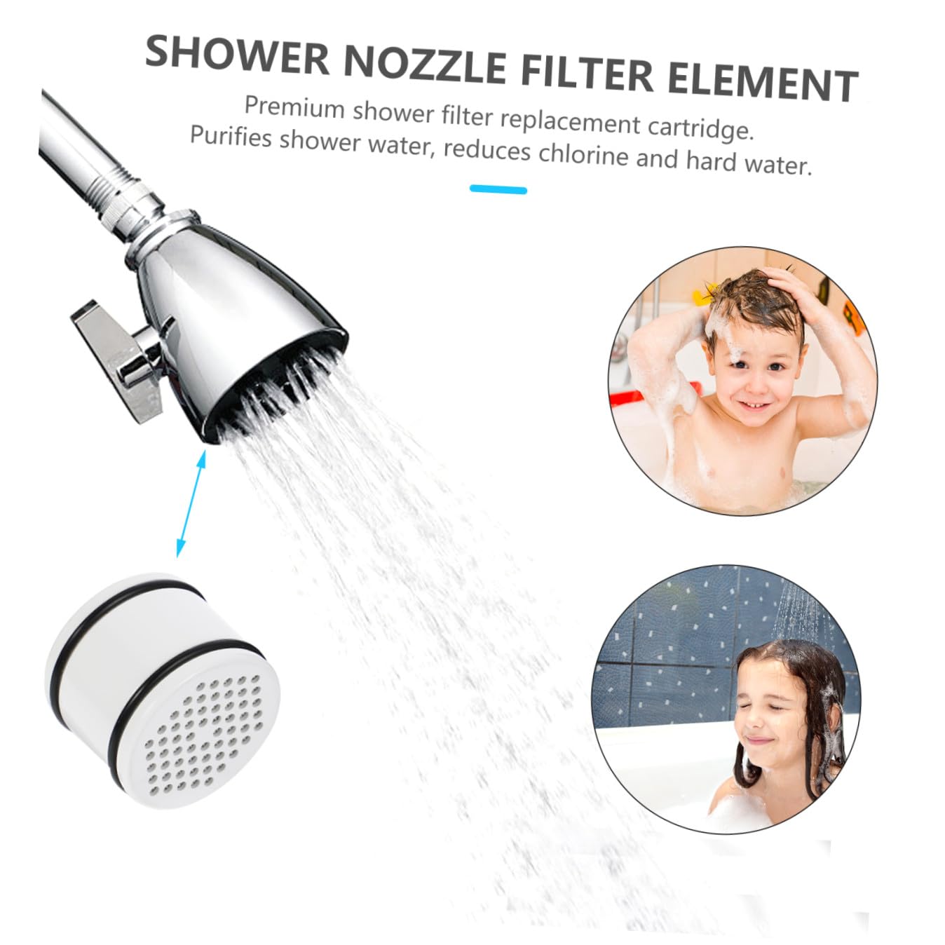 DOITOOL 2 Piezas Elemento De Filtro Purificador De Ducha Filtro De Ducha De Filtros De Agua Filtro De Ducha De Plástico Filtro Kn Cartucho De Tinta El Plastico Mano
