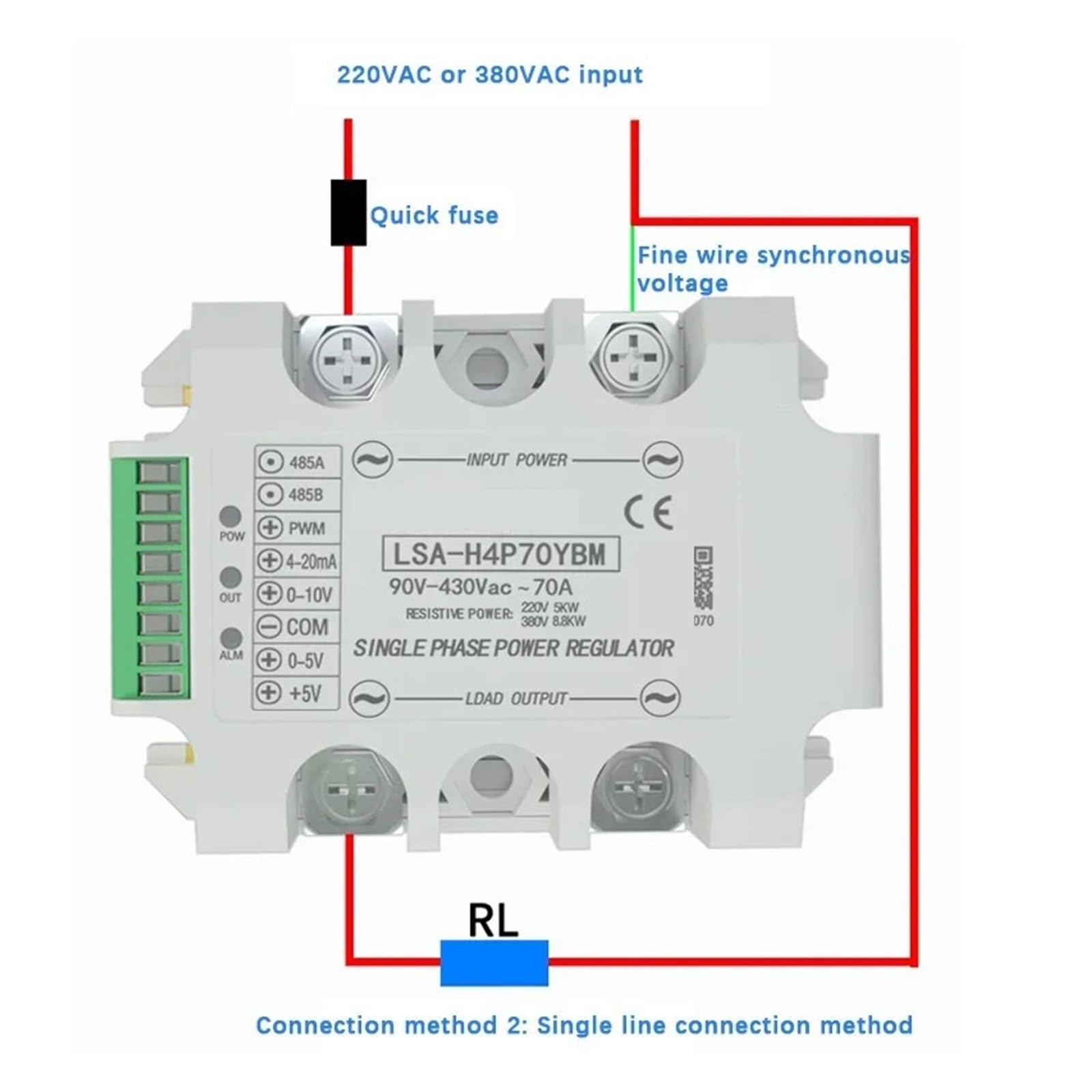 Softstarter EIN-/dreiphasiges AC-Spannungsregelungsmodul, Thyristor-Leistungsregelung