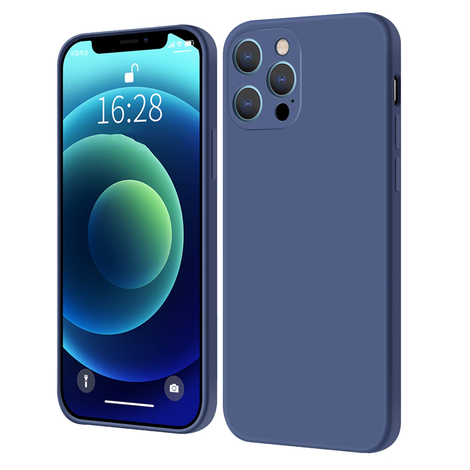Płynne silikonowe etui kompatybilne z iPhone 12/12Pro 6,1 cala, ultracienkie miękkie żelowe gumowe całe ciało odporne na wstrząsy etui na telefon, 12