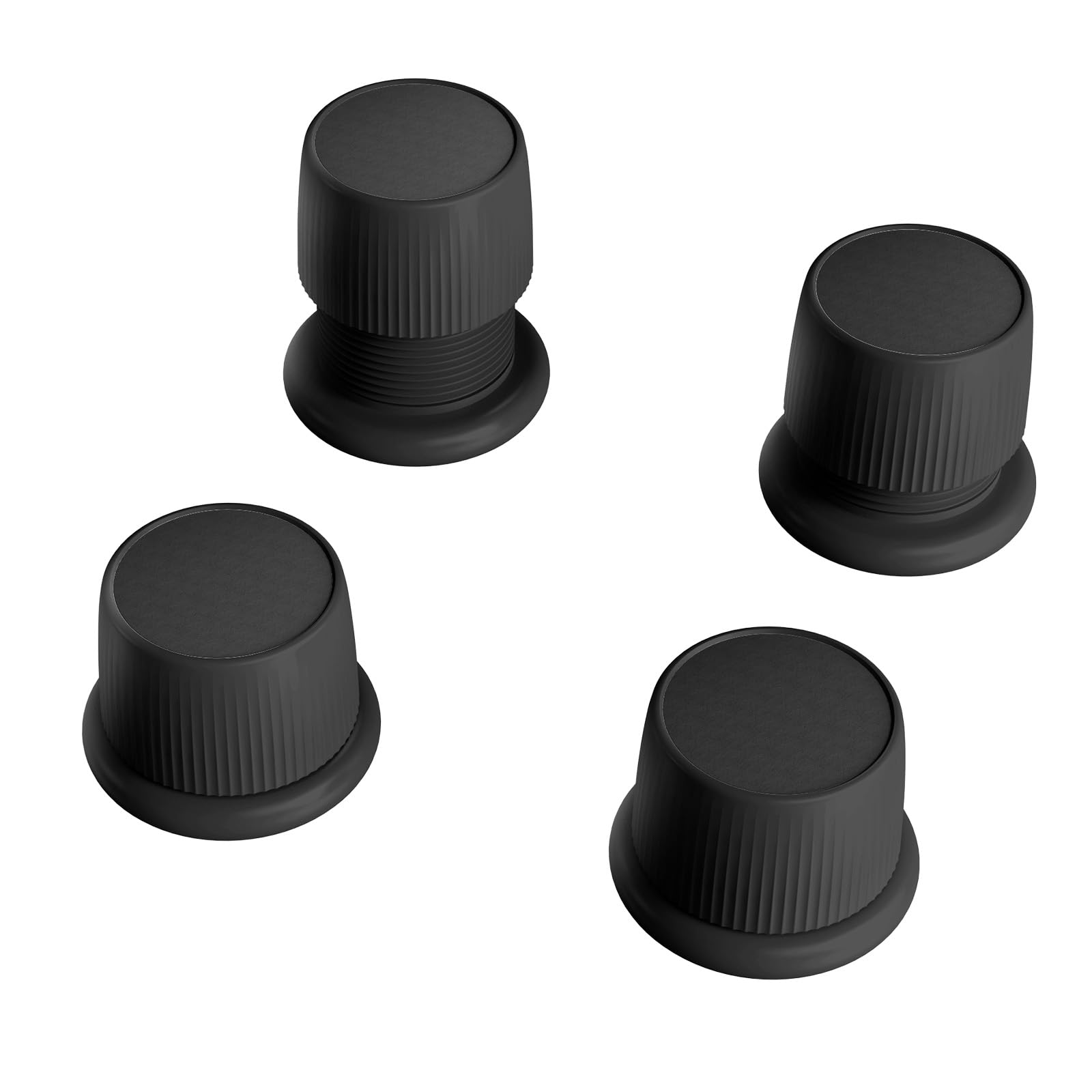 Blissfuhue Microwave Risers - Adjustable Height (1.6in-2.6in) Microwave Oven Feet, 4-Pack Non-Slip Microwave Cooling Stand for Small Appliances (Microwave, Air Fryer) & Furniture (Sofa, Table) Black