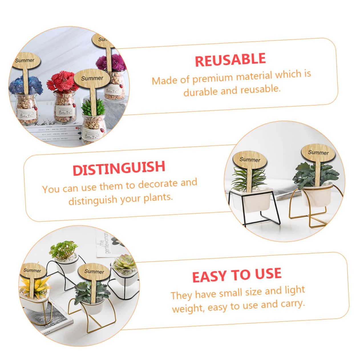 Kisangel 150pièces Étiquettes De Plantes Marqueurs Pour Fleurs Accessoires Pratiques Pour Jardinage Et Décoration De Plantes