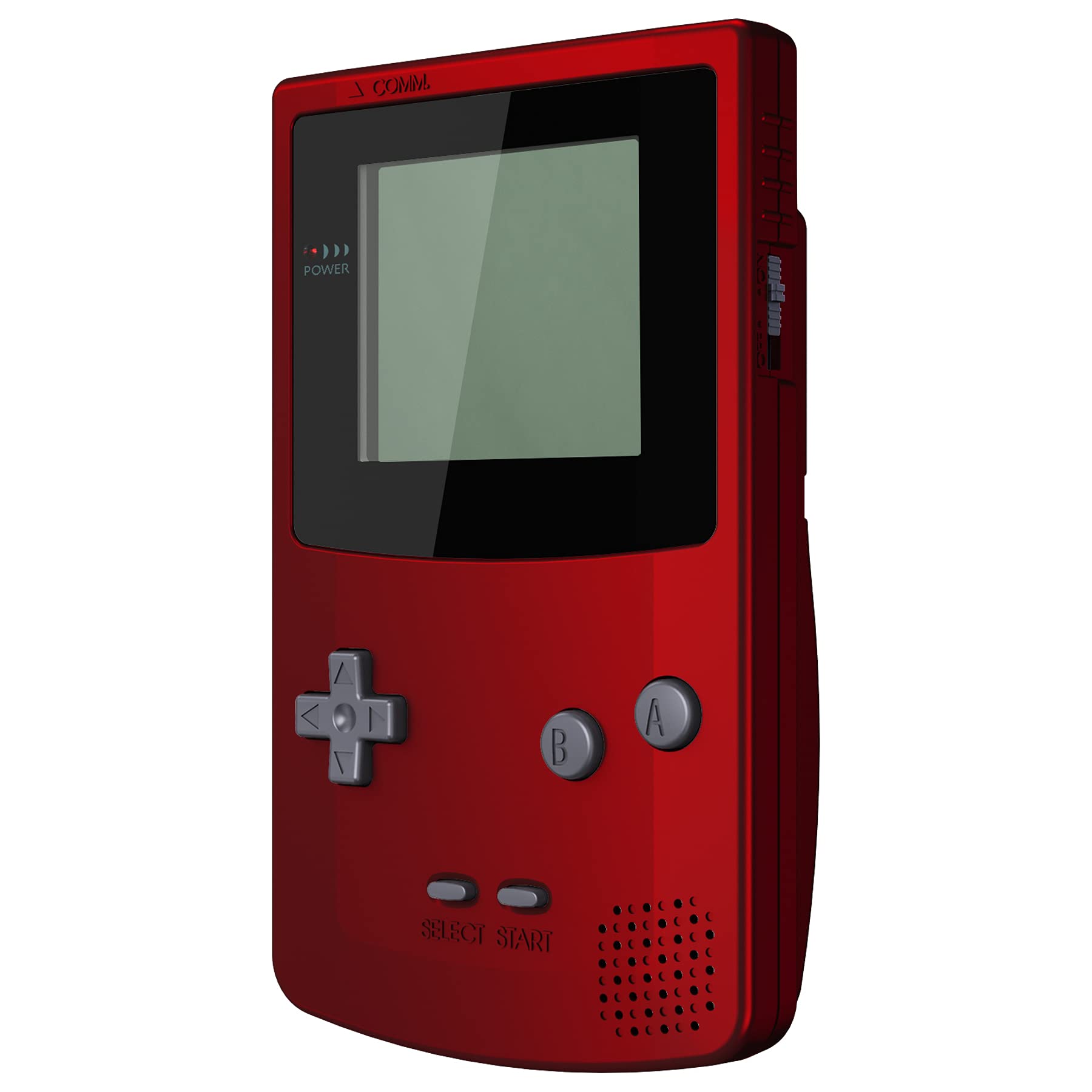 eXtremeRate Coque de Remplacement avec Boutons pour Gameboy Color GBC, Compatible avec GBC OSD & Regular IPS & Standard LCD, Console et Écran IPS Non Incluse-Rouge Écarlate