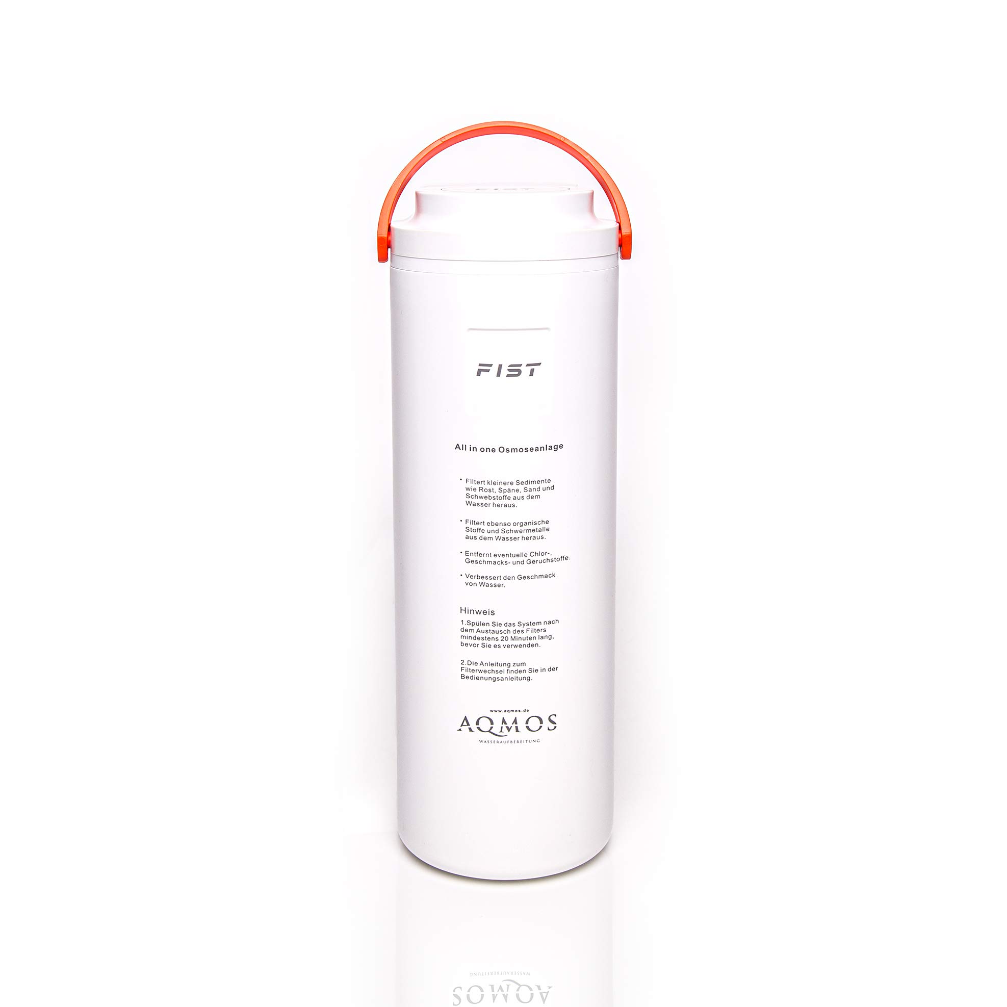 Aqmos Umkehrosmoseanlage I All in One Osmose Umkehr Osmoseanlage und separatem Wasserhahn I entfernt u.a. Medikamentenrückstände und Mikroplastik aus Trinkwasser