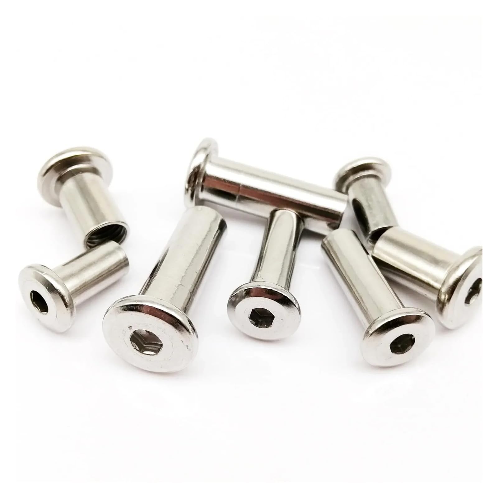 M3 M4 M5 M6 M8 M10 Lungo 4mm-100mm 304 A2 Mobili In Acciaio Inox Rivetto Connettore Inserto Giunto Manica Dado(10pcs M5,Long 15mm)