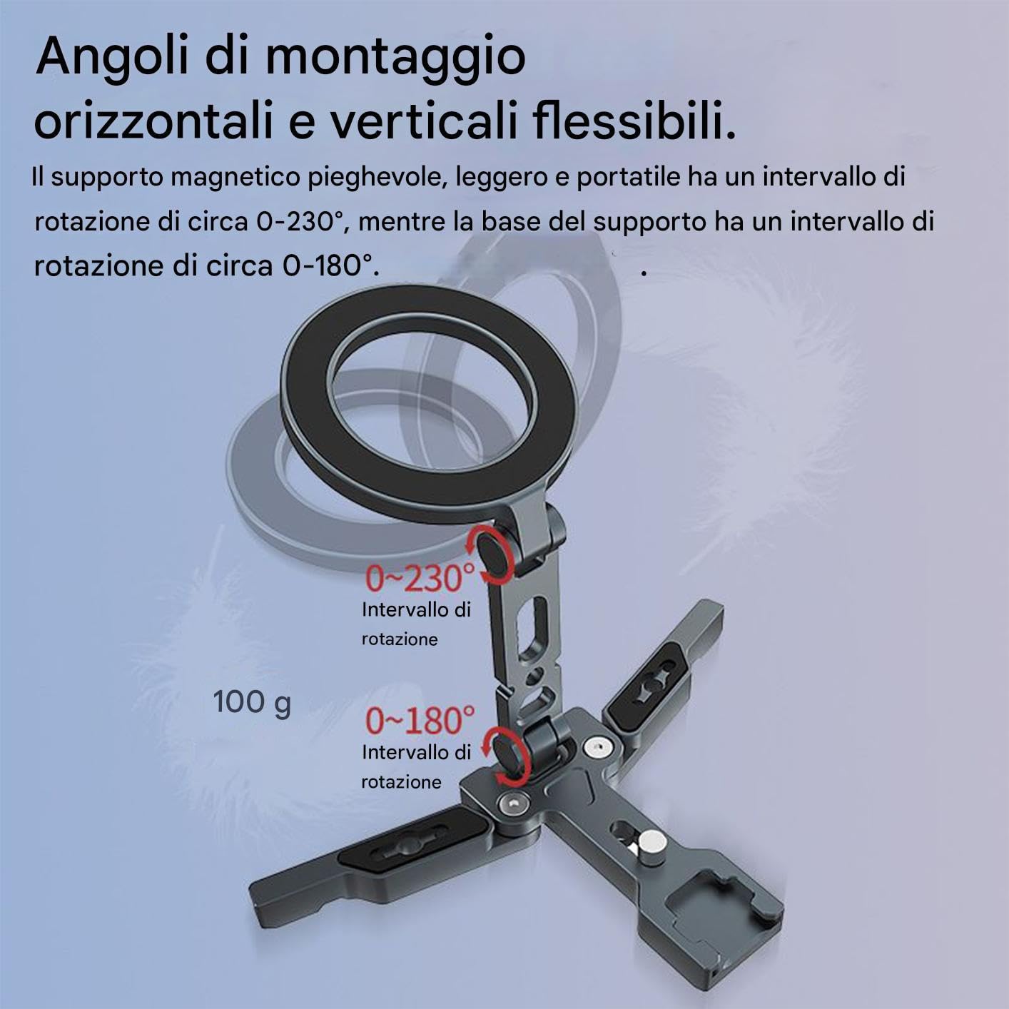Soporte Trípode Magnético Para Móvil Portátil Con Rotación De 360 Grados
