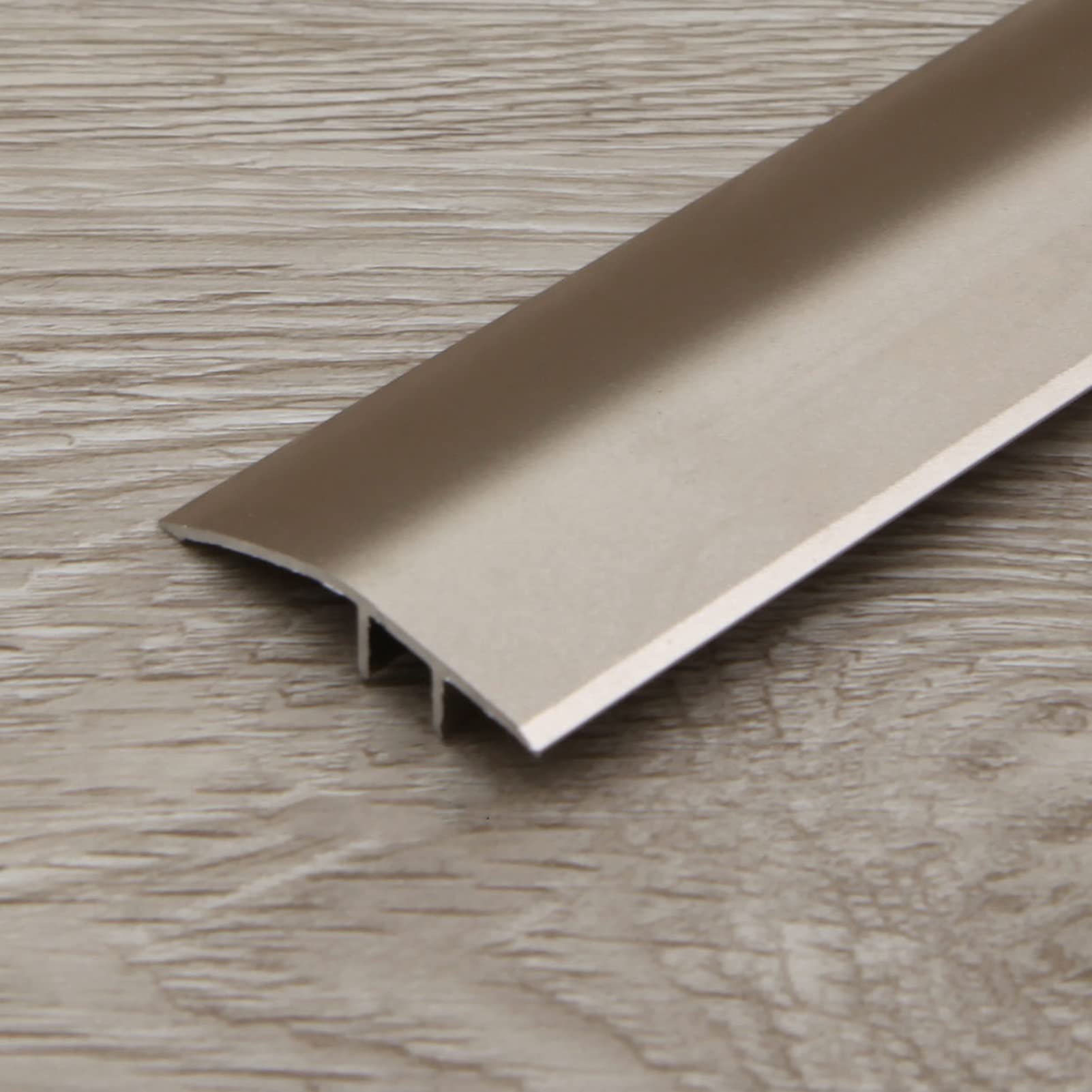 Aluminum Floor Edging Trim Strip,Transition Strip 36" Carpet Floor Transition Strip, Metal Threshold Cover for Doorway, Floor Divider Strip for Threshold(Rose Gold)