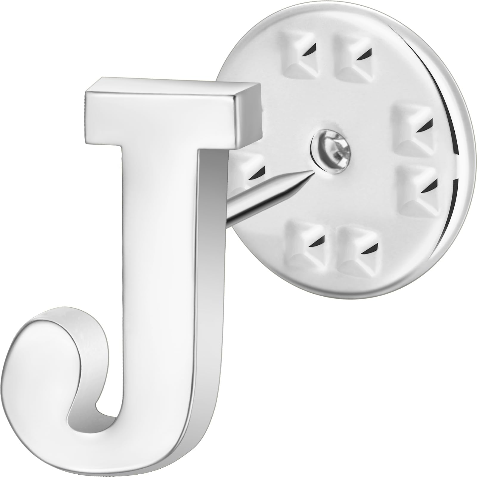 Initial Lapel Pin for Men Women, Brooch Pins for Men Suits, Metal Button Pins in 18K Gold and Silver Tone.