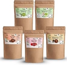 Amla, Reetha Shikakai, Bhringraj and Hibiscus Powder for Hair (Pack of 5, 50gm each,Total 250 Grams)