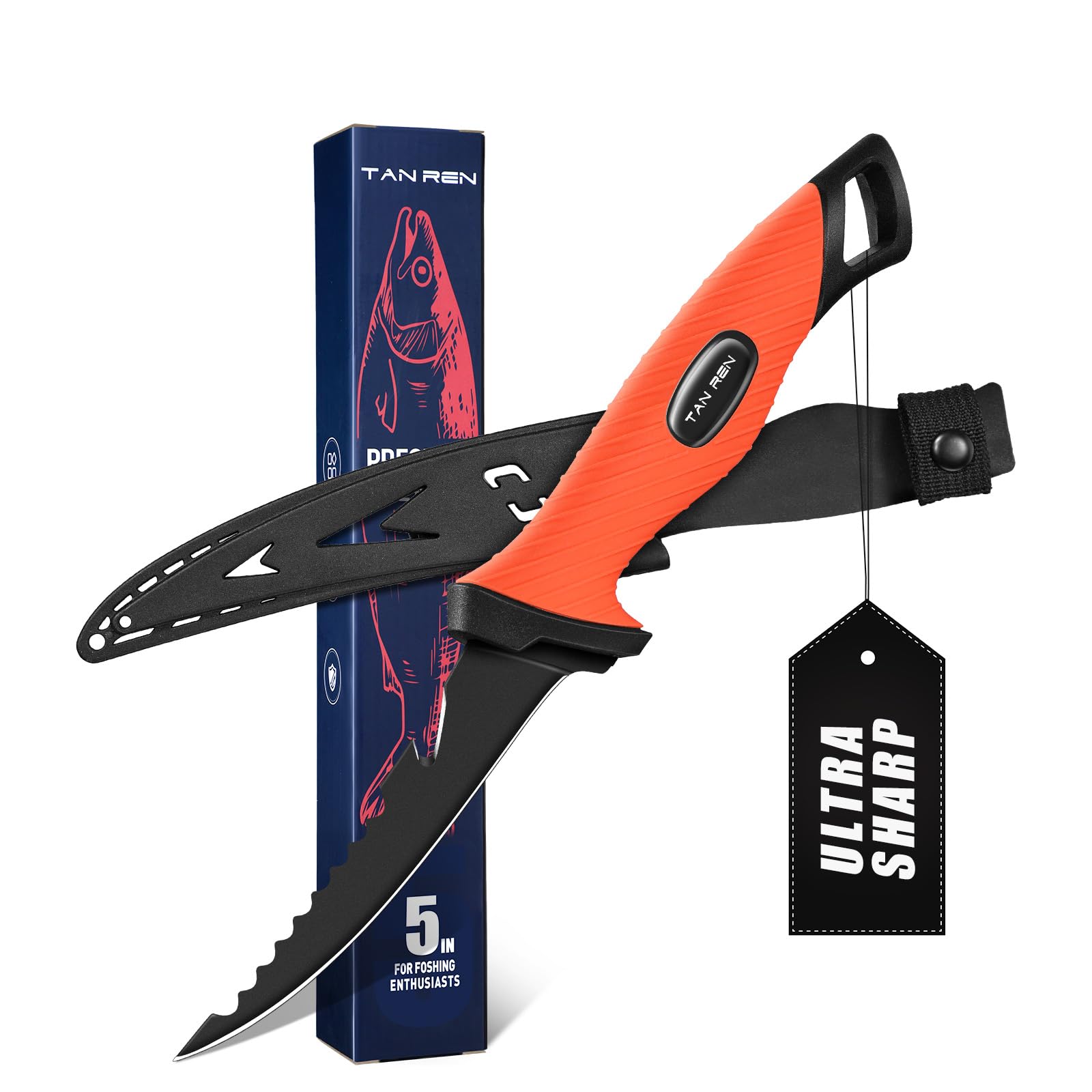 TAN REN Edelstahl Filetiermesser Scharf Fisch