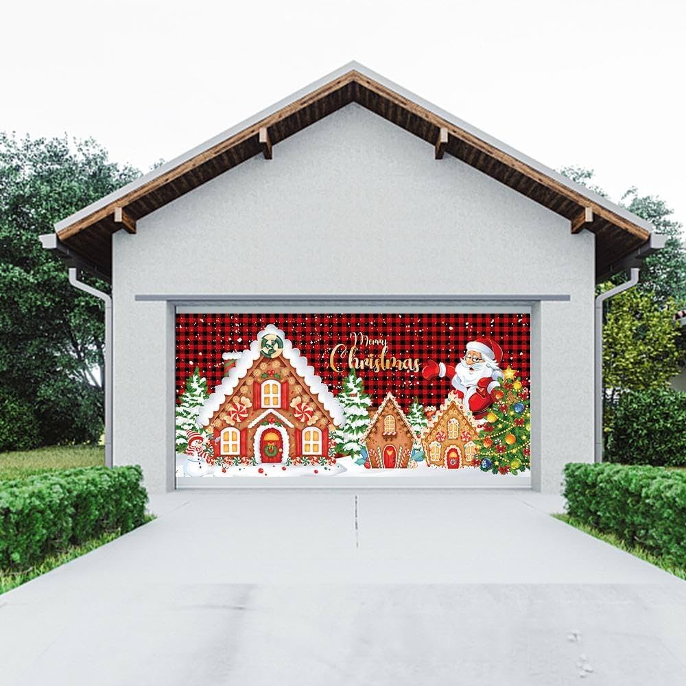7x16 christmas garage door banner Clearance