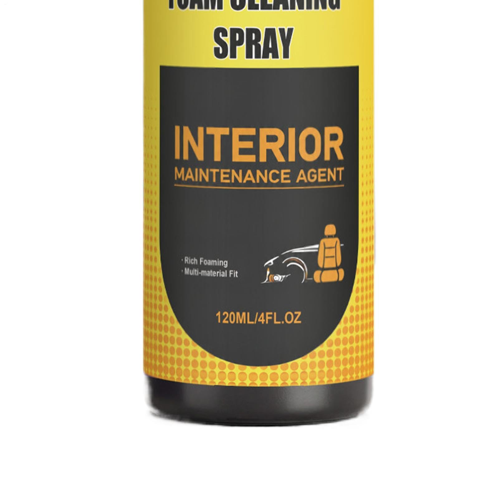 Limpiador de Salpicadero de Coche 120 ml Quitamanchas en Espuma | Limpiador de Espuma para Coches Limpiador de Tapicería, Asientos, Alfombras y Salpicadero
