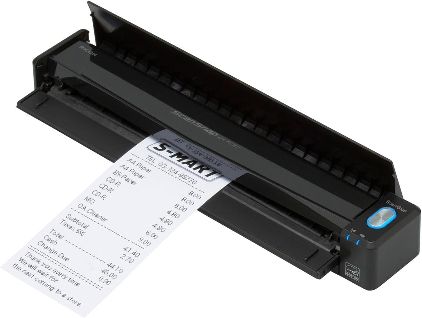iX100 Wireless Mobile Portable Scanner, Black | For Mac or PC