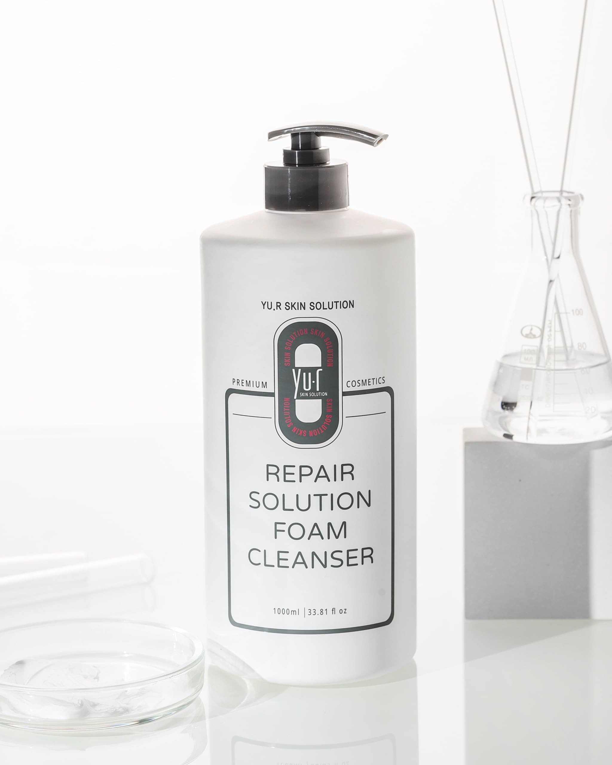Yu.r Repair Solution Foam Cleanser – Sanfte Gesichtsreinigung mit Centella & grünem Tee, pH-hautneutral, 200 ml – Premium Reinigung aus Korea