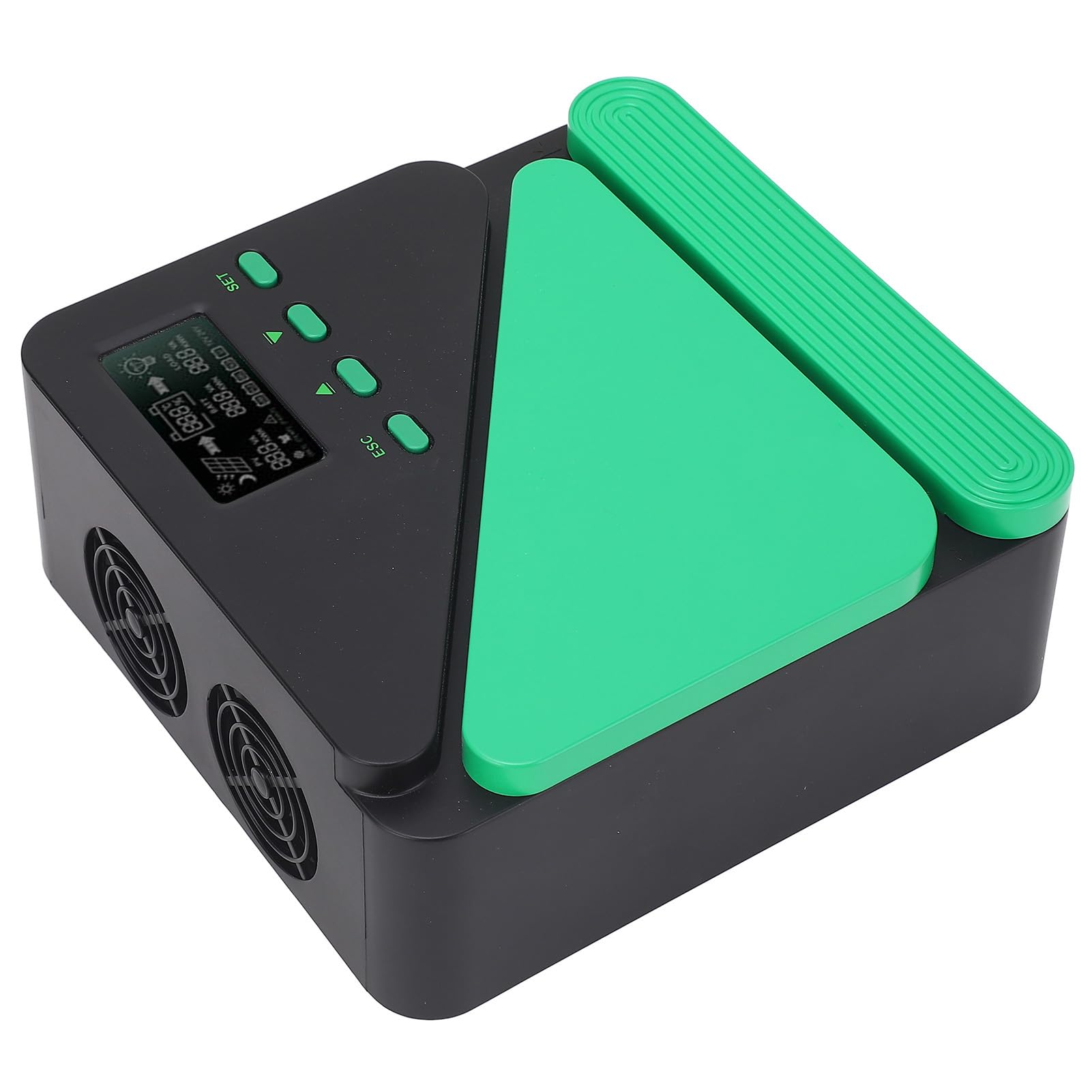 Regolatore di Carica Solare, Regolatore Pannello Solare MPPT 12V 24V Automatico con Display LCD, Doppie Porte USB 5V 3A, Ingresso VOC 100V, per Ricarica Batteria Marina Fuori Rete Domestica