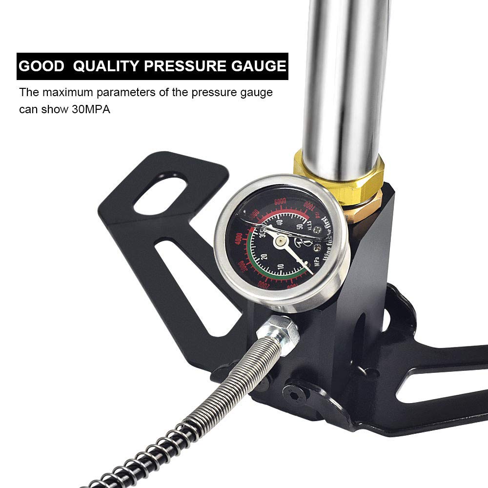 DASKOO 4500psi/30MPa Handpumpe Tragbare PCP Luftpumpe für PCP Luftgewehrboot Reifenbal