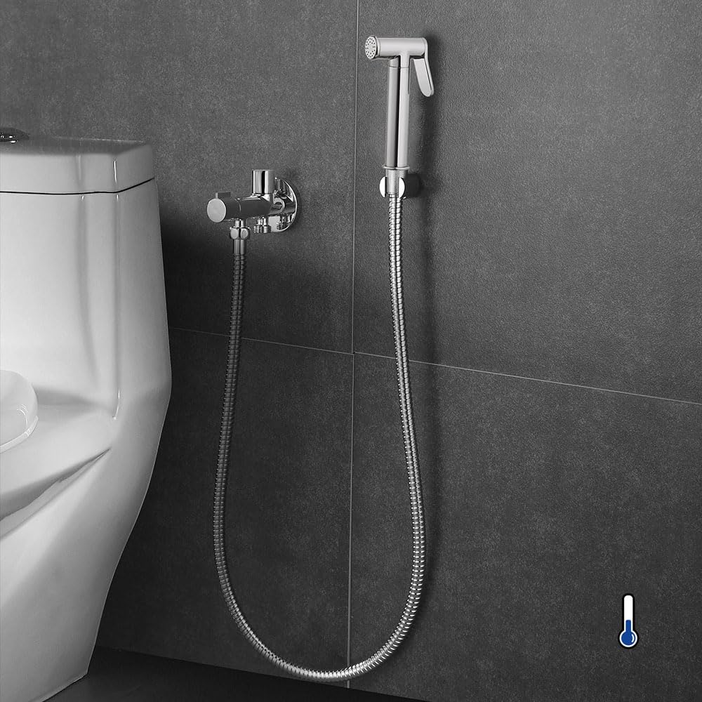 Kibath Grifo WC HIGIENE ÍNTIMA 1 agua CROMO brillo fabricado en latón