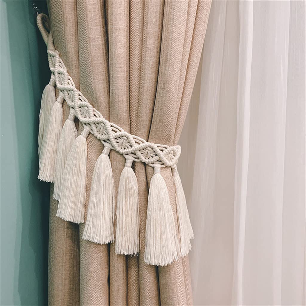 TJLSS Sangle à Boucle de Rideau tissée à la Main Rideau de Baie vitrée Gland décoratif Corde de cerclage