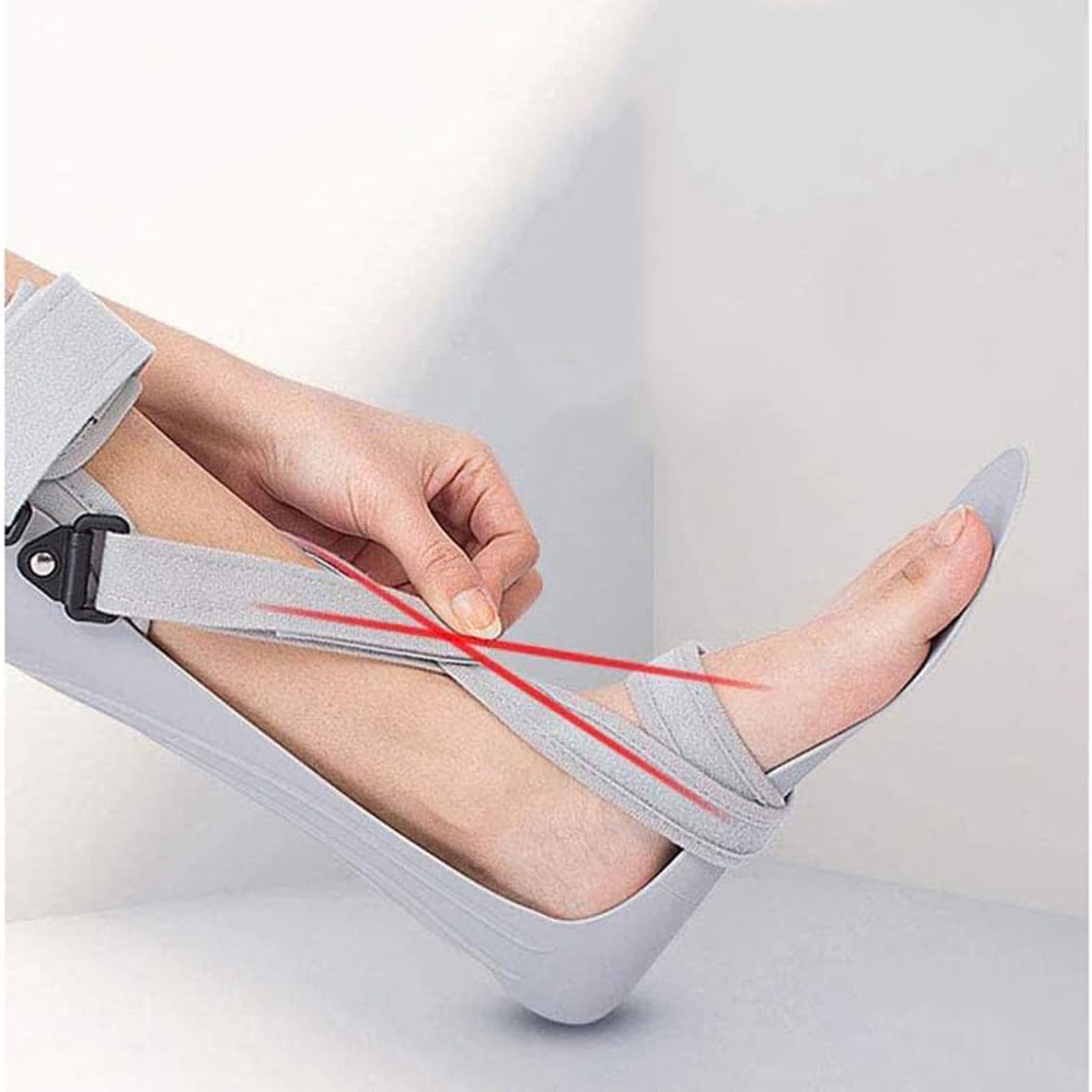 Férula De Soporte Para Pie Caído AFO, Soporte Para Órtesis De Tobillo Y Pie, Férula De Corrección De Tobillo Para El Tratamiento De La Fascitis Plantar,Right,L