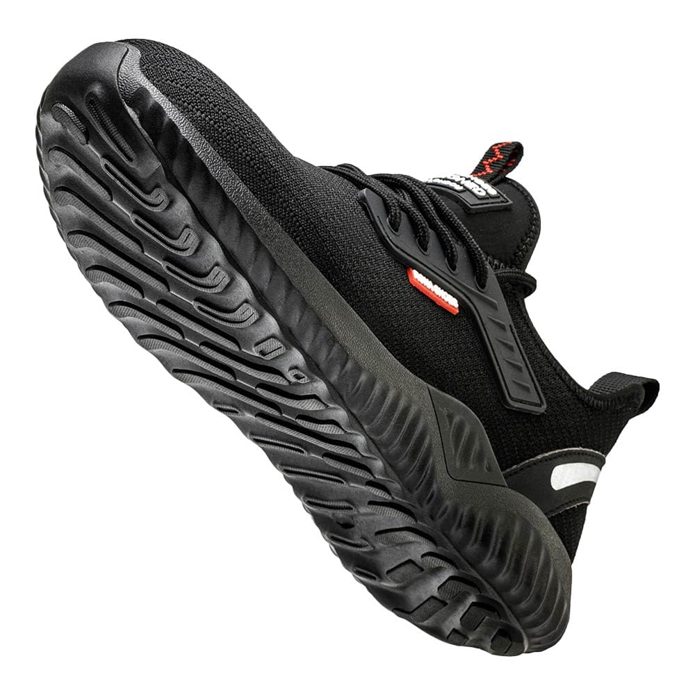 Zapatos de Seguridad Calzado de Seguridad Zapatillas de Seguridad Zapatos de Trabajo Comodos Ultraligeras Transpirables Hombre Mujer Zeta Black EU 44