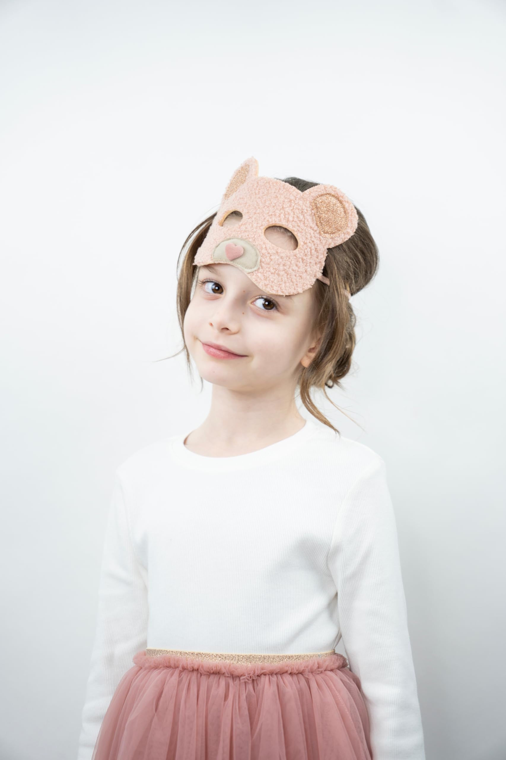 Billy loves Audrey Forest Animal Friends Mask Bear Strawberry Goose, Pink - Image 3