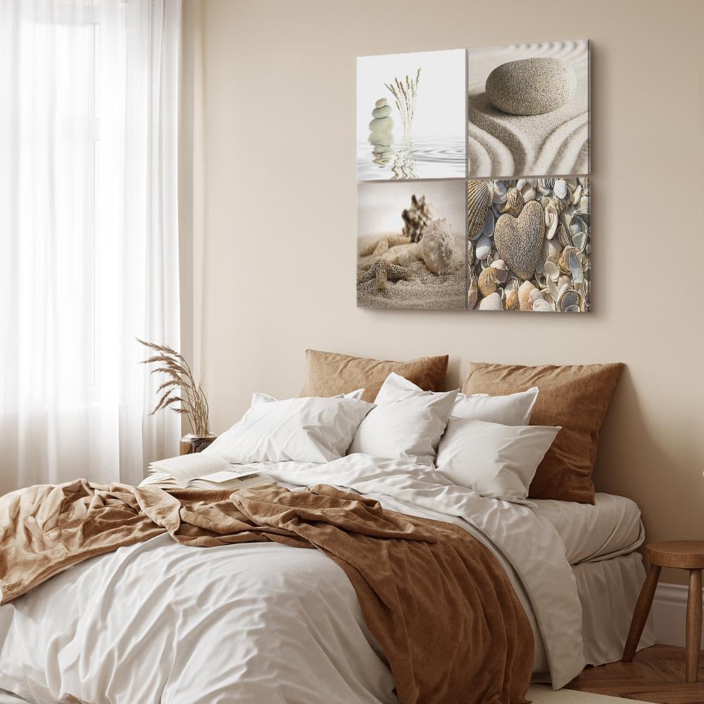 murando - Quadri Moderni per Soggiorno, Spa Zen Pietra, 80x80 cm