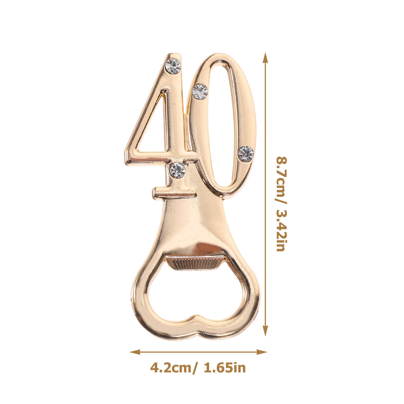 Set 10 Pezzi Apribottiglie Strass per 40° Compleanno e Anniversario Bomboniere Eleganti Multifunzione per Birra e Vino Gadget Raffinati per Feste e Ricorrenze